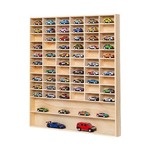 PER Hot Wheels Diecast Car Matchbox 1/64 Espositore Unità Legno Scaffale Portagiochi - Foto 4 di 15