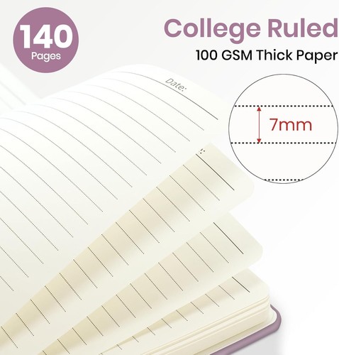 Lined Spiral Journal Notebook for Women, A5 College Ruled Journals for Writing, - Picture 2 of 11