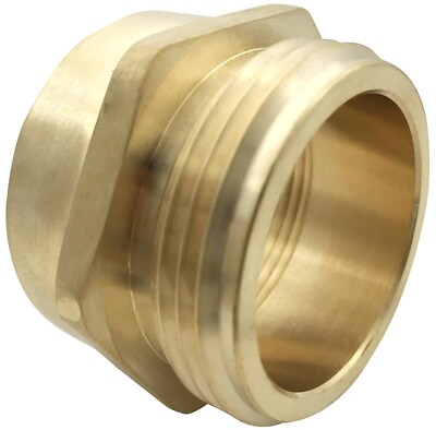 Brass Hexagonal Hose Adapter, 1-1/2'' NPT Female to 1-1/2'' NST Male