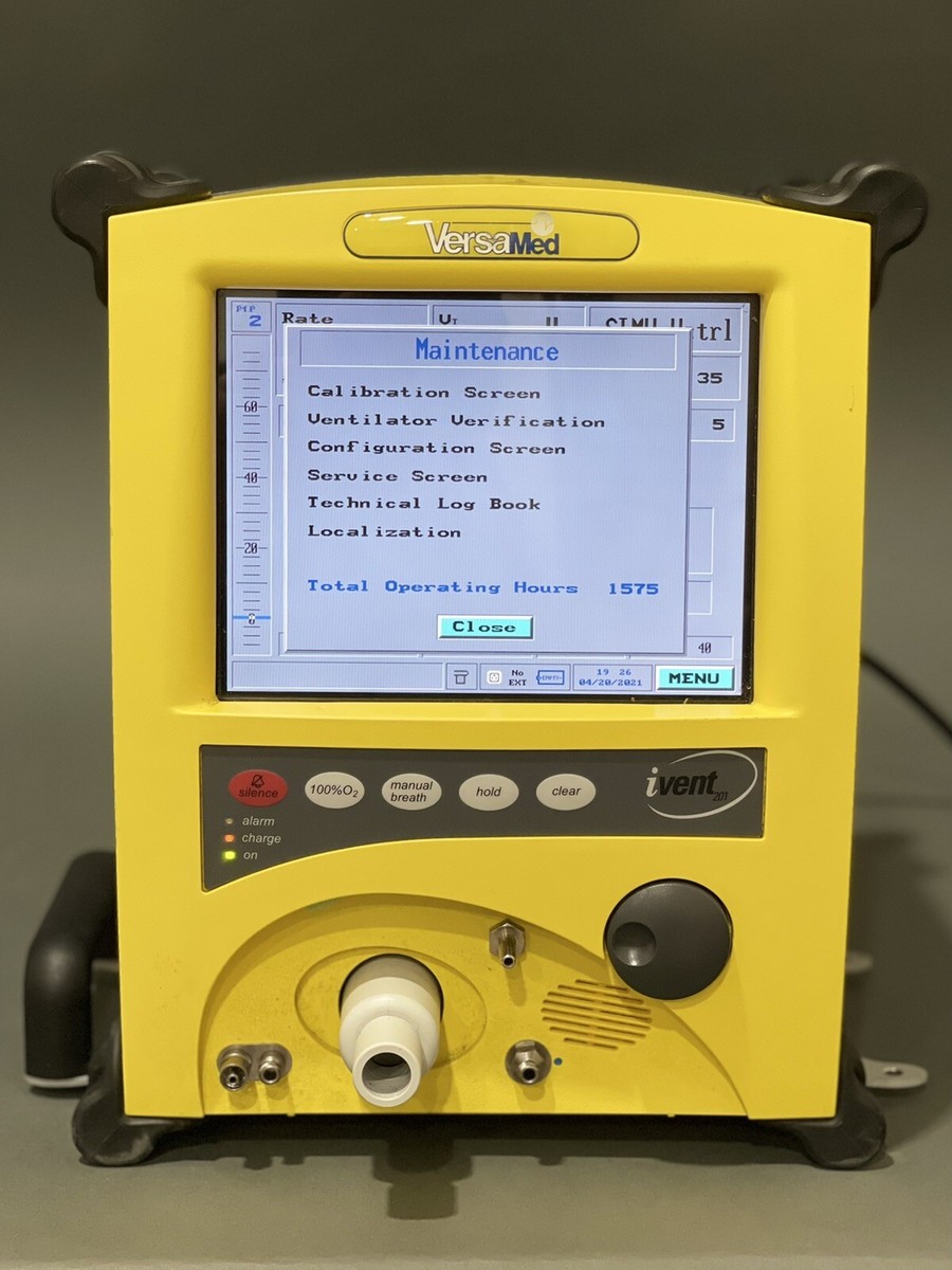 GE Versamed iVent 201 Ventilator - BI-LEVEL - 1,575 Total