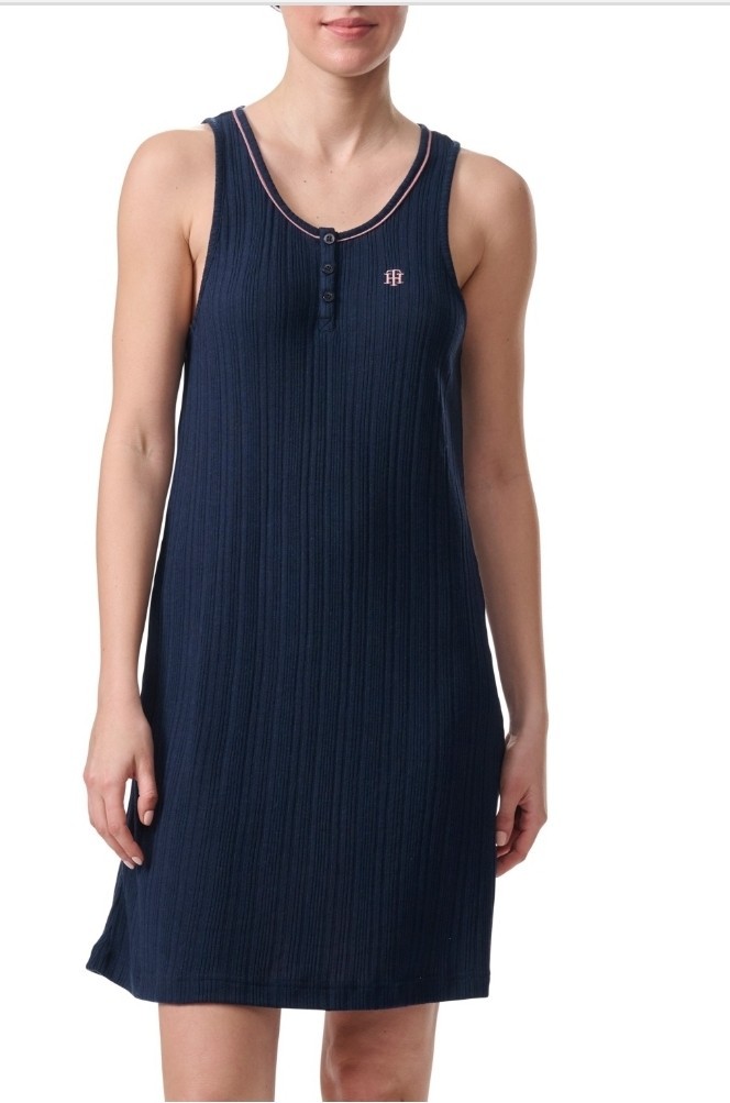 Tommy Hilfiger Womens Sleeveless Sky Captain XL Sleep Dress Tank