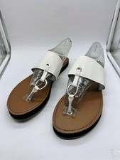 White Ellos Women  s Slip On Sandals 12M