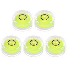 5pcs Round Bubble Level 18x9mm Mini Circular Bullseye Spirit Levels, Lime