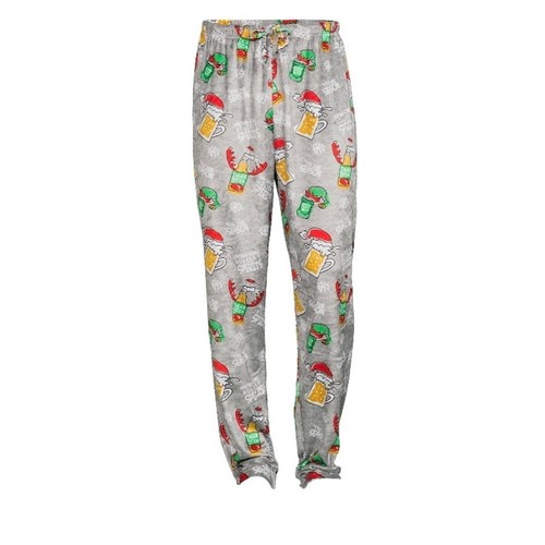 Pigiama Uomo Pigiama Pantaloni M Holiday Spirits Felice Nuovo Birra Regalo Natale Nuovo con etichette - Foto 1 di 7