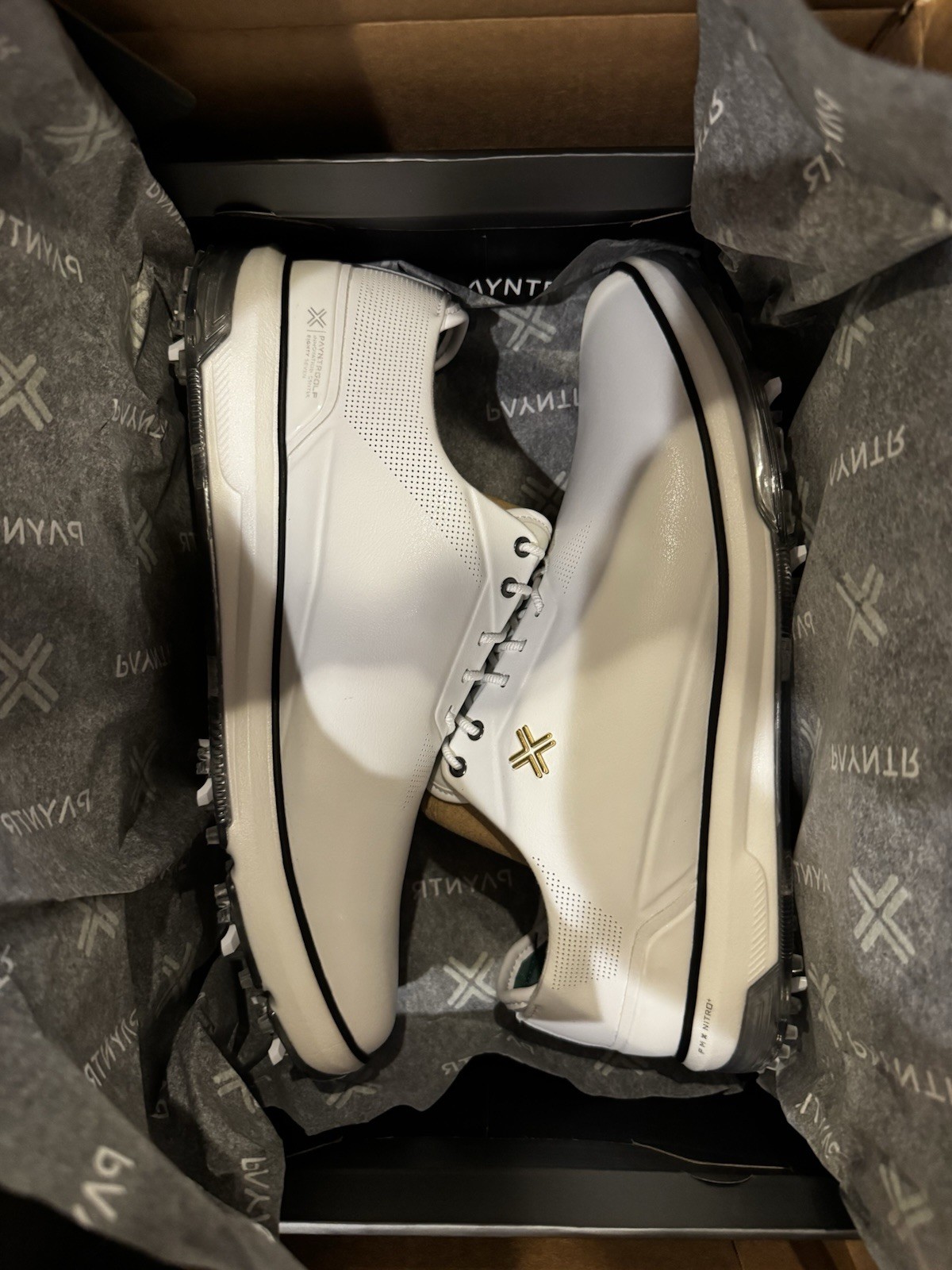 Payntr Golf Eighty Seven SC Spiked Golf Shoes Size 11.5 NWT - White