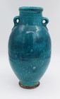 Raoul Lachenal Vase en céramique émaillée bleue vers 1930