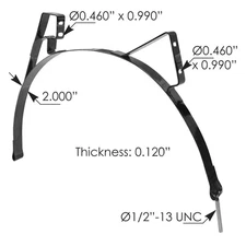 26" Fuel Tank Support Strap w/ Step Brackets for International ProStar 3595905C1