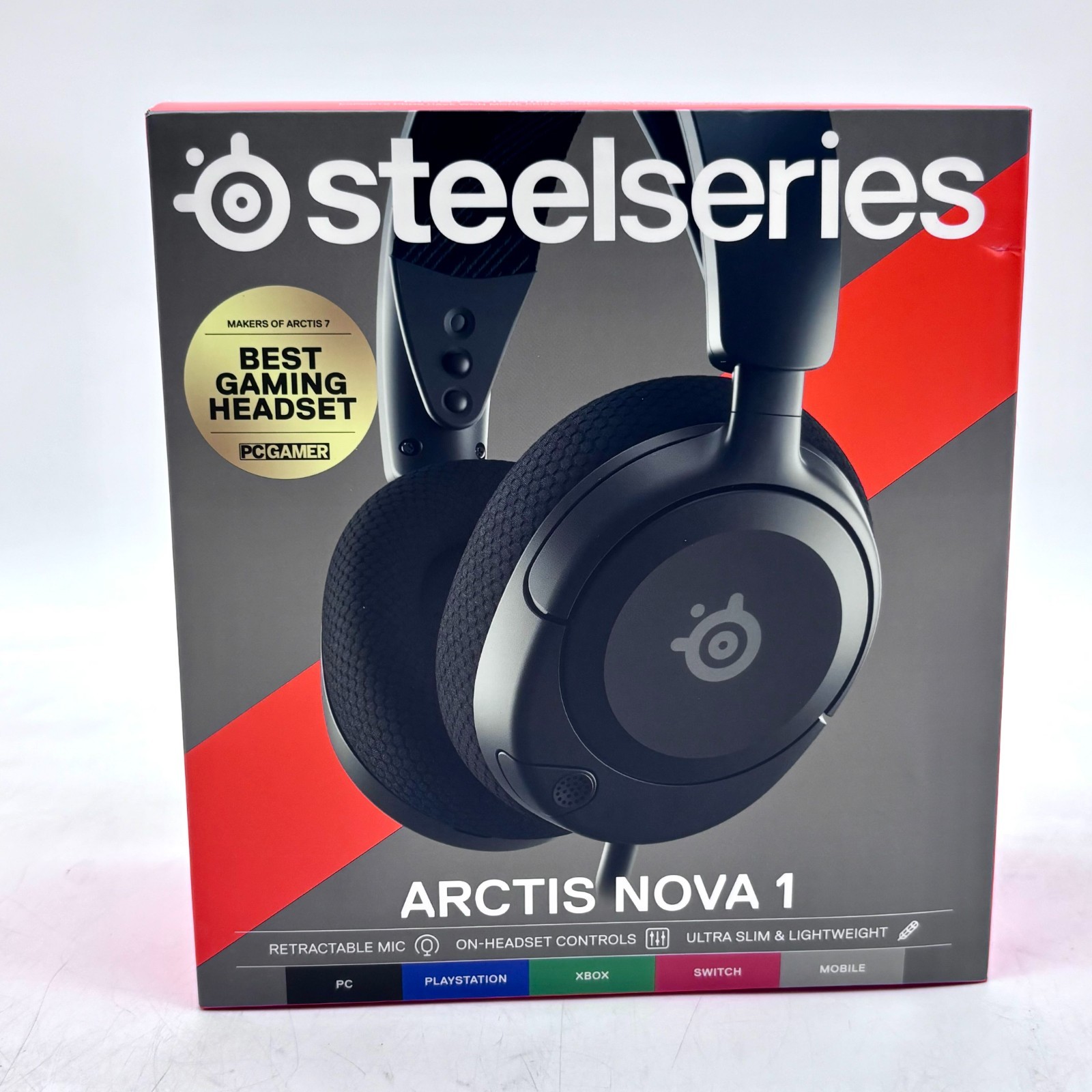 SteelSeries Arctis Nova 1 Wired Gaming Headset For PC Adjustable Headband: Black