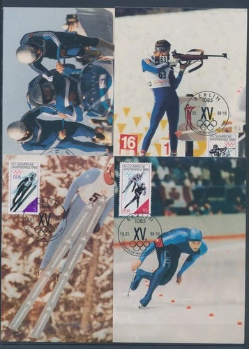 XE59708 Germany 1988 DDR olympic games maxicards used