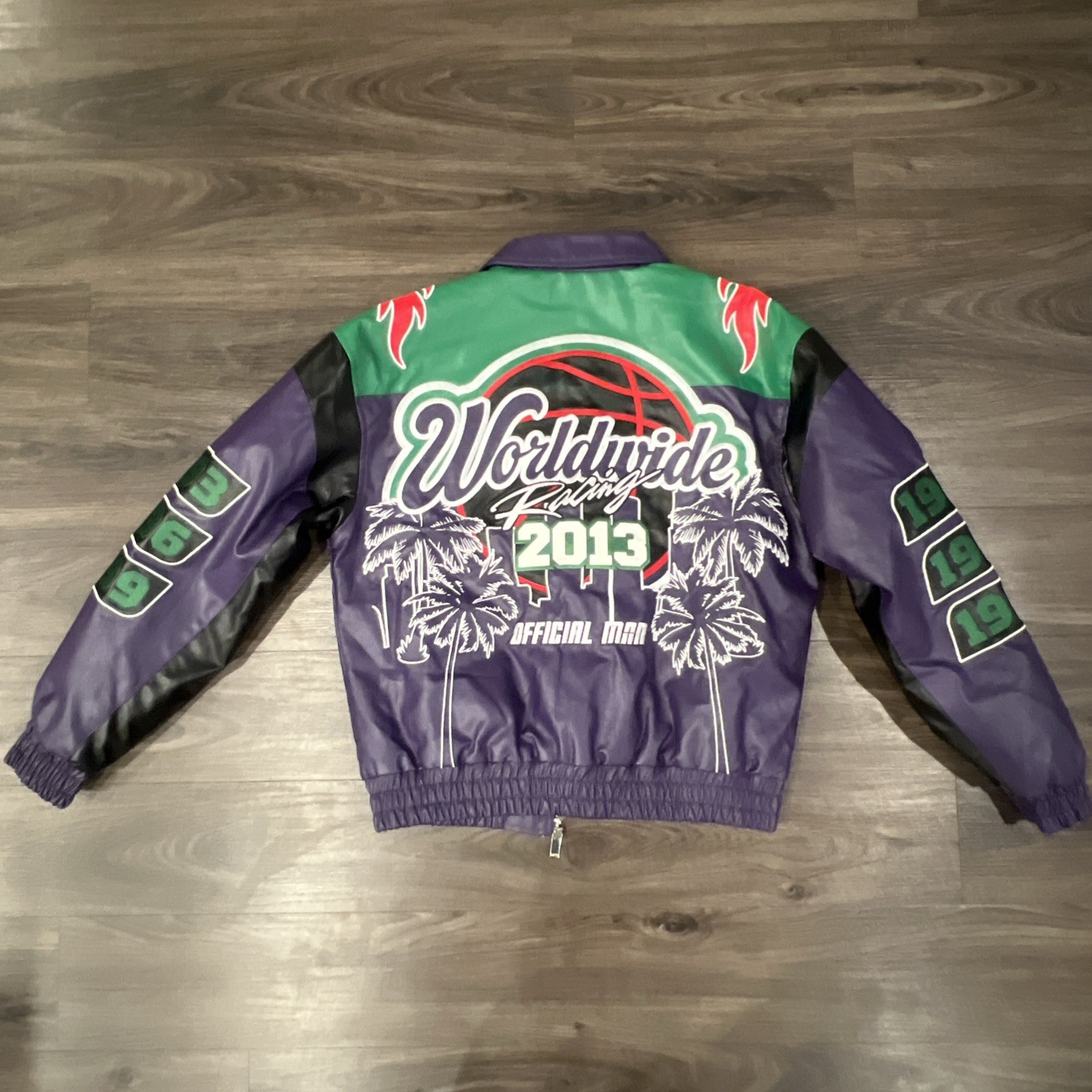 BooHoo MAN Limited Edition Boxy Fit Worldwide 2013 Varsity Jacket US Size XS