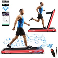Costway 4.75HP 2 In 1 Folding Home Treadmill W/ Remote APP Control APP Control