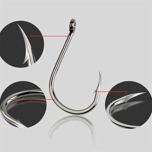 100PCS Fishing Hooks Kit Fishing Octopus Circle Hook for Shellfish ...