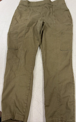 Anna & Ava Womens Pants Elastic Waistband Olive Green Size XL