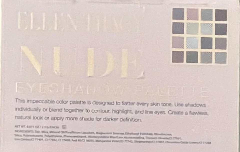 Paleta de sombras de ojos nude, nude, nude 16 colores con espejo de Ellen Tracy Foto 3 de 4