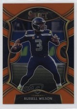 2020 Panini Select Concourse Orange Prizm 18/49 Russell Wilson #4 15xk