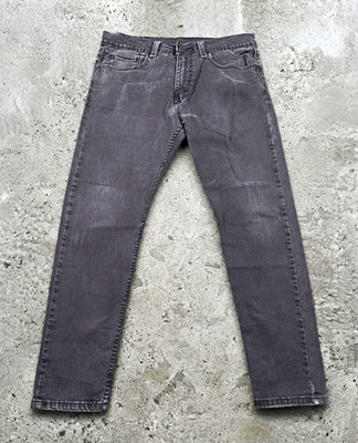 Levi's 512 Jeans Herren Grau Denim gerades Bein W30 L32 Five-Pocket