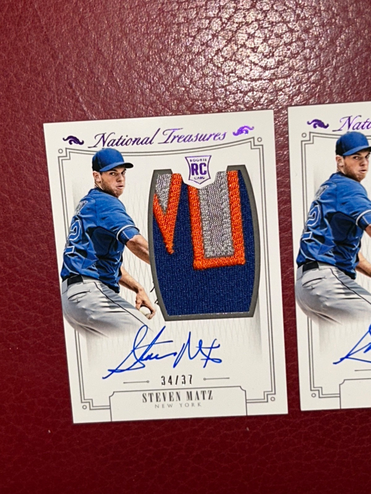 🔥(3) 2015 National Treasures PURPLE STEVEN MATZ Auto RPA *NAMEPLATE* Jersey /37 view 6