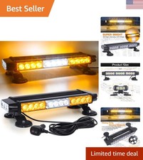 Led Strobe Light Bar - 30 High-intensity Leds For Vehicle Safety Amberwhite