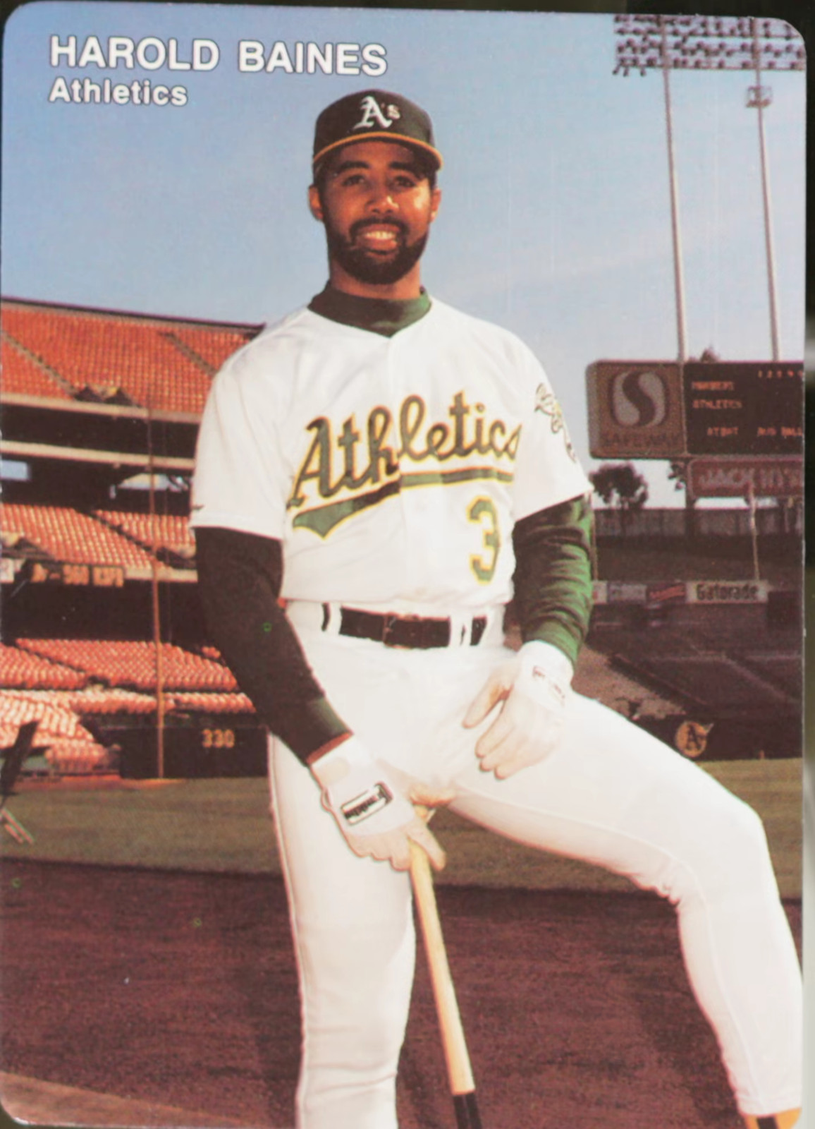 1991 Mother's Cookies Oakland Athletics SGA #14 Harold Baines Baseball NM