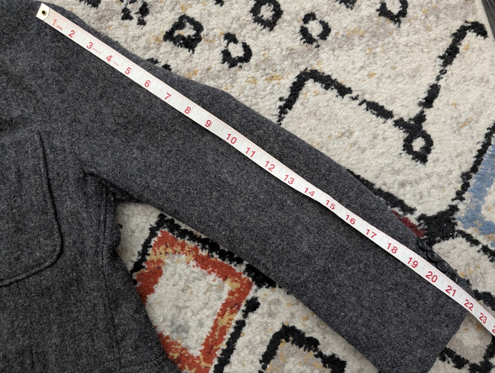 Engineered Garments Baker Jacket, Gray Wool, XS/X… - image 6