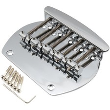 Musiclily Pro Chrome 16mm Steel 5-String Bass Bridge For Music Man MM Style Bass
