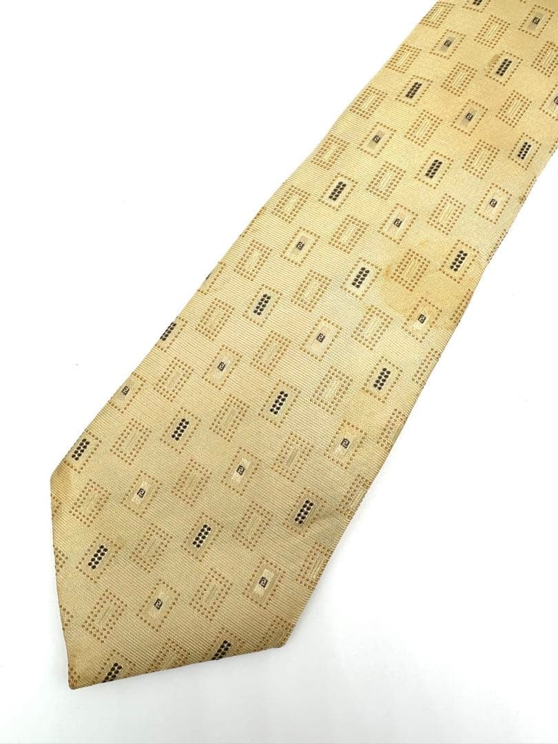 Fendi Silk Necktie Made in Italy Classic Design Used thumbnail 2