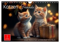 "Calendar 2027 · US Version · Cats Friends (Wall Calendar 2027 12\" × 8\" Landscape"