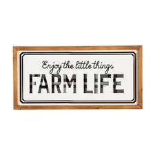 Enjoy the little things Farm Life Metal and Wood Wall D  cor
