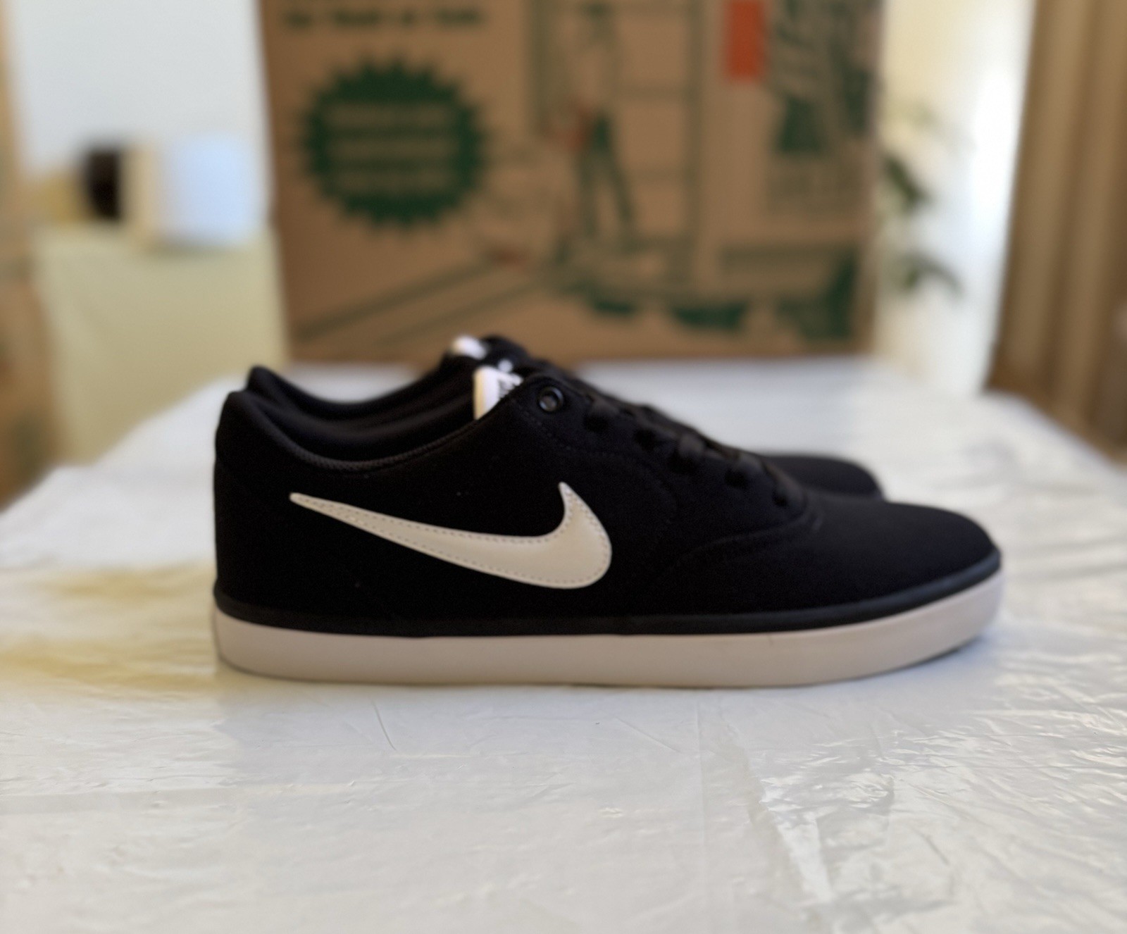 SAOLA Nike SB Check Solar Canvas nero bianco taglia 11 5