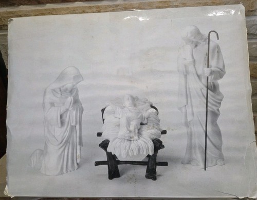 Juego grande de porcelana blanca Department 56 Winter Silhouette The Nativity 6771-7 - Imagen 17 de 20
