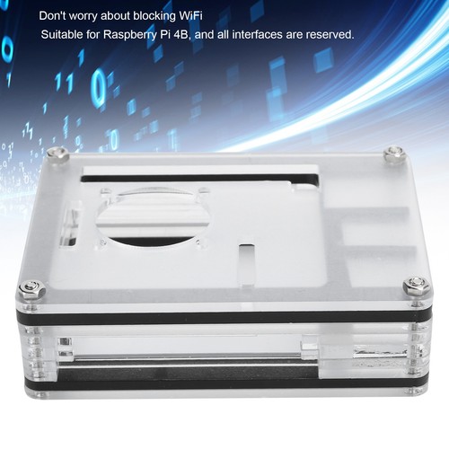 9 Layers Acrylic Case Kit With Cooling Fan And Mesh Cover For 4 FY - Afbeelding 17 van 18