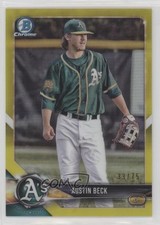 2018 Bowman Chrome Prospects Canary Yellow Refractor 33/75 Austin Beck #BCP6 y0i
