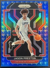 Panini Prizm 2021-22 Jason Preston #327 NBA 75th Anniversary RC Clippers