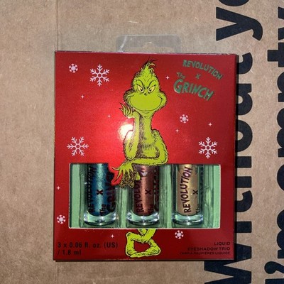 NIB Makeup  Revolution X  Don't Give a Grinch 3 Liquid Eye Shadows 3 x 0.06 FL