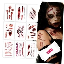 150Pcs Zombie SFX Scar Stickers for Halloween Cosplay Costume Red Scar -150