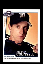 Signed Baseball Card Auto Craig Counsell 2004 Milwaukee Brewers Police