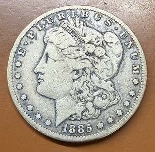 1885 CC Morgan Silver Dollar Carson City VG/F Coin TCCCX DMR