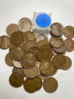 1930-D LINCOLN WHEAT CENT PENNY ROLL, HIGH GRADE, 50 COINS, ALL COINS VF-XF