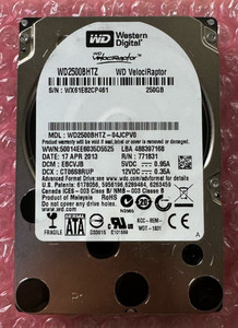 Western Digital VelociRaptor WD2500BTZ 250GB 2,5'' SATA Festplatte
