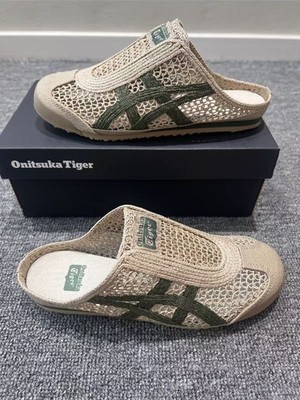 New Onitsuka Tiger MEXICO 66 SABOT BEIGE GREEN Slipper Sandal 1183C123-252