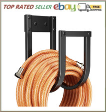 Garden Hose Holder Wall Mount - Metal Water Hose Hanger for Outside, Durable