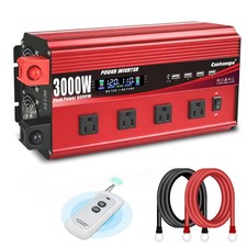 3000W Power Inverter 12V to 110V/120V DC to AC with LCD Display, Remote Controll