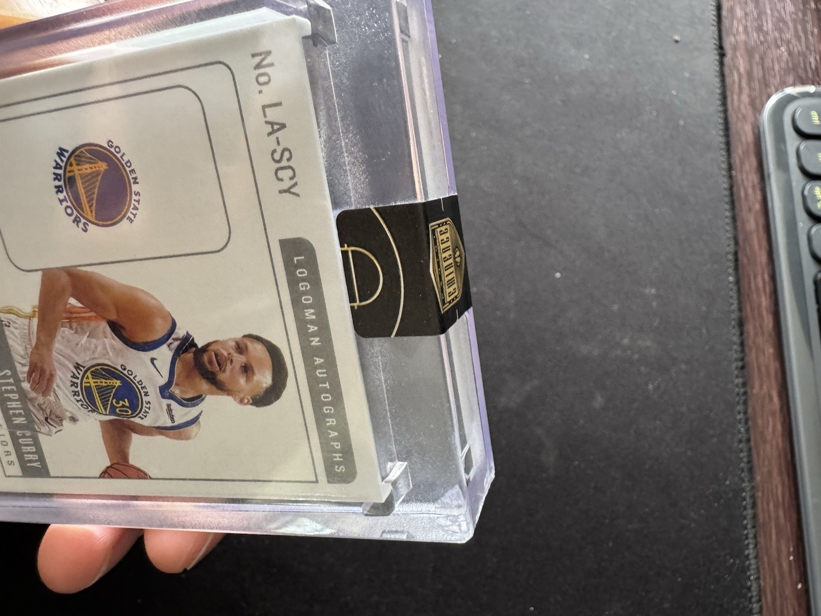 2019-20 Panini Eminence Stephen Curry Warriors Logoman Auto LA-SCY #/10 view 10