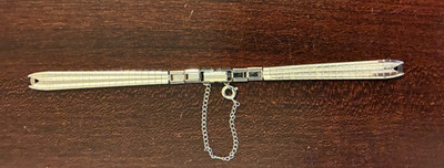 NEW Duchess White Gold Filled Butterfly Clasp Watch Band C-Ring Ladies Vintage