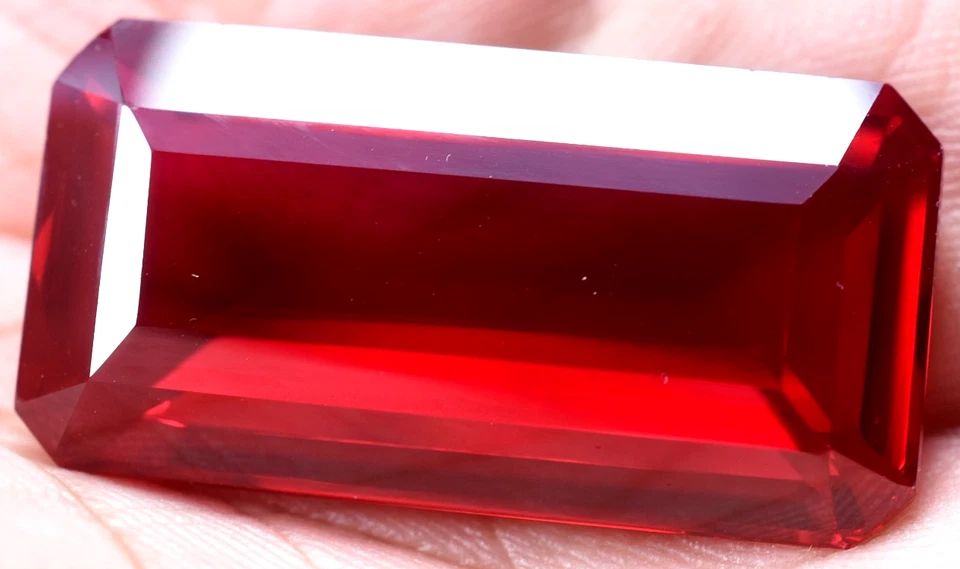 Natural 81.20 Ct Blood Red Ruby Mozambique GGL Certified Loose Gemstone - Image 3 of 4