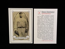 1992 Oscar Charleston Homestead Grays Allan Kaye's Tobacco Series #34