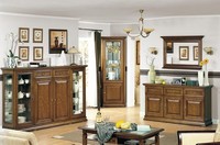 Wohnzimmer MöBel Eckvitrine Sideboard Mit Spiegel Klassisches Buffet Set 4Tlg