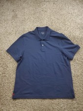 UNTUCKit Polo Shirt Mens XL Navy Blue Gondola Pima Cotton Short Sleeve