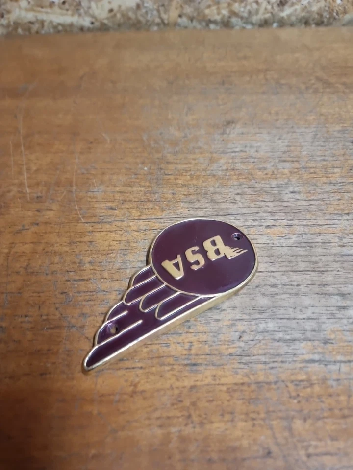 Original Bsa Badge Emblem Tank Side Panel Classic Motorcycle  - Image 4 of 4