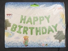 Foil Mosaic Letters Happy Birthday Balloons NIP 40  Balloon